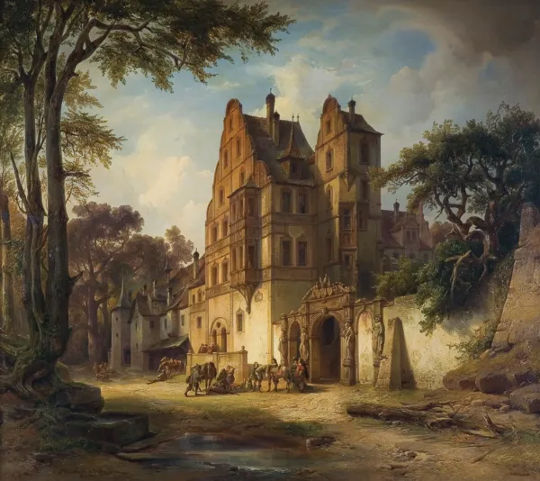 Albert Emil Kirchner, PRZED STARYM ZAMKIEM, 1850