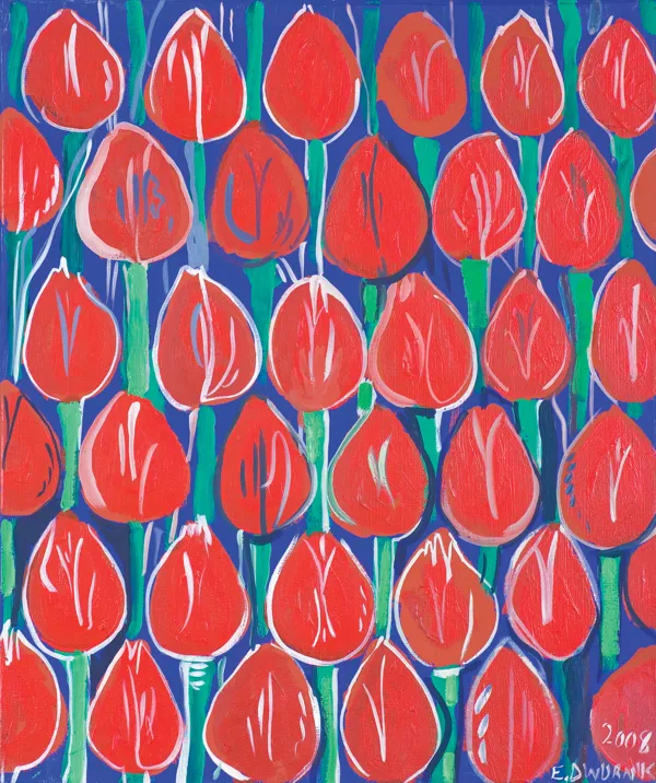 Edward Dwurnik, CZERWONE TULIPANY, 2008