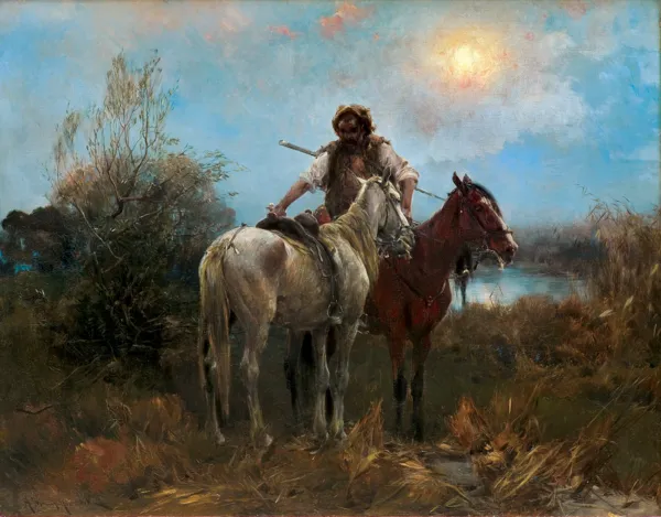 Alfred Wierusz-Kowalski, W OCZEKIWANIU, ok. 1900