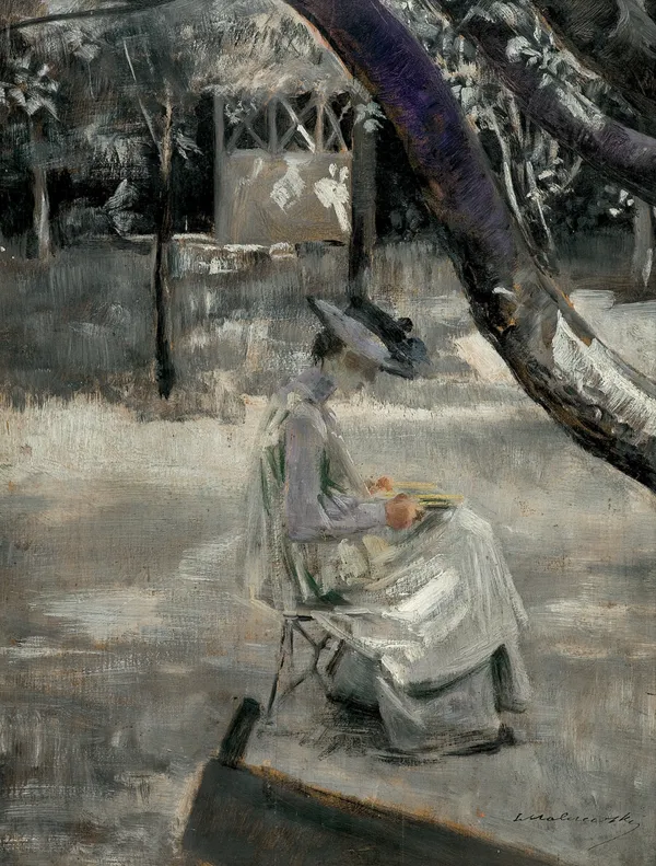 Jacek Malczewski, ZACZYTANA. PORTRET JULII, CÓRKI, OK. 1905