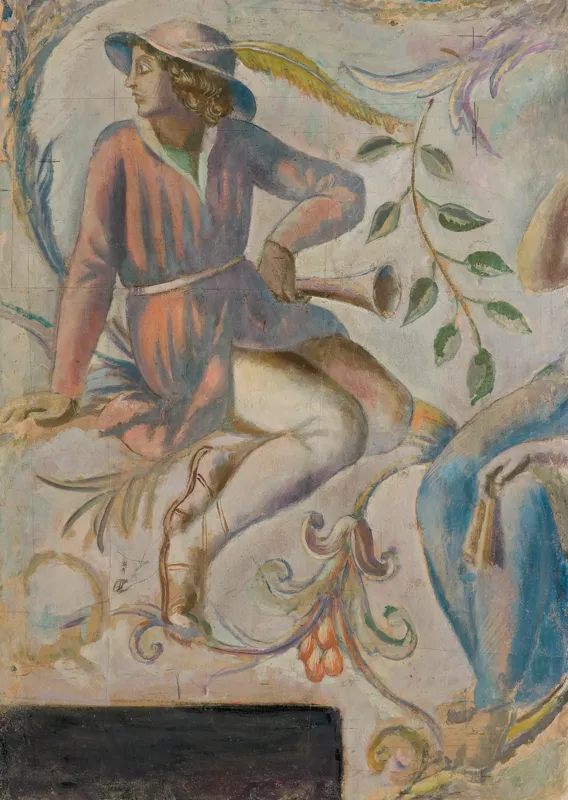 Wacław Borowski, MŁODZIENIEC WŁOSKI. PROJEKT POLICHROMII,ok.1930