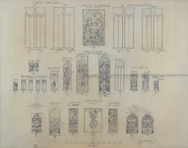 Józef Mehoffer, SZKICE WITRAŻY I POLICHROMII