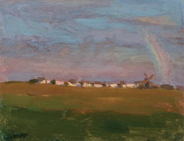 Ferdynand Ruszczyc, TĘCZA NAD WSIĄ, 1897-1898