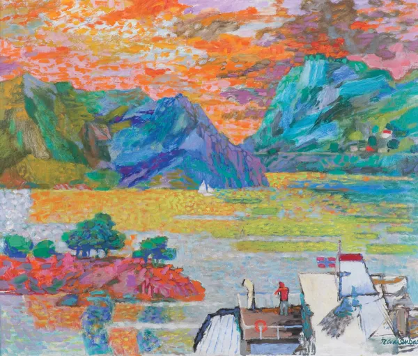 Jan Szancenbach, PEJZAŻ NORWESKI, ok. 1996