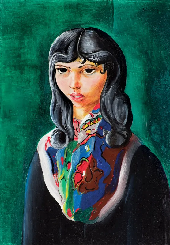 Mojżesz Kisling, Dziewczyna w kwiecistym szalu, 1939