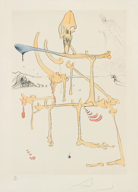 Salvador Dali, QUEVEDOS VISIONER, 1975