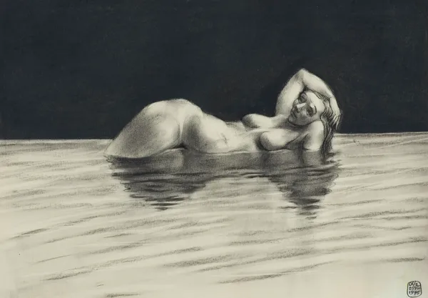 Adam Hoffmann, Akt w wodzie, 1975