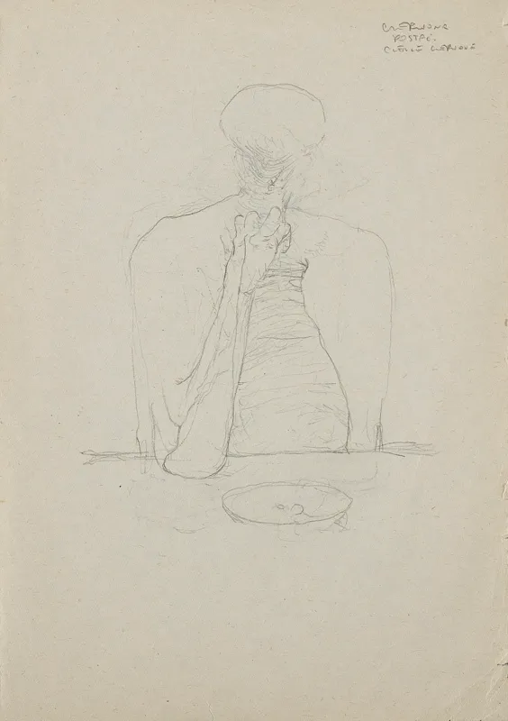 Zdzisław Beksiński, SZKICE DO OBRAZÓW -RYSUNEK DWUSTRONNY