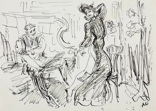 Antoni Uniechowski, SCENA W SALONIE