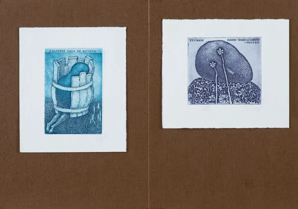 Stasys Eidrigevičius, Dwa Exlibirisy