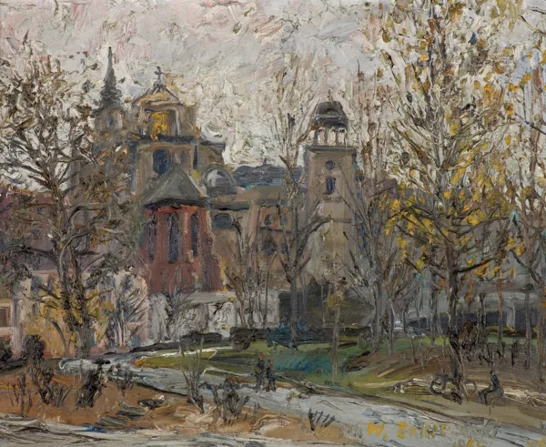 Włodzimierz Zakrzewski, WIDOK NA KOŚCIÓŁ ŚW. ANNY W WARSZAWIE, 1965