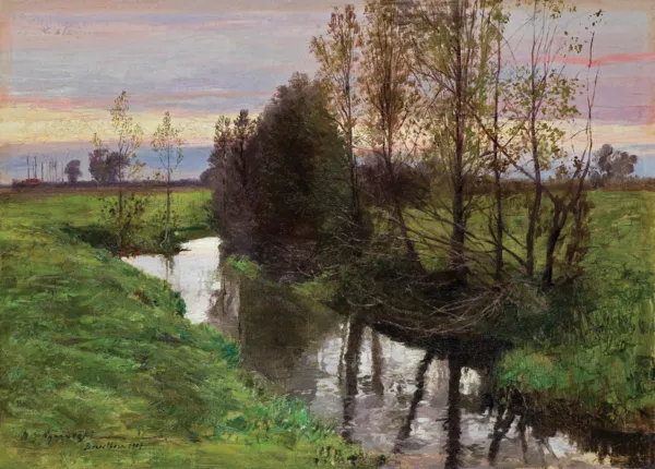 Michał Gorstkin Wywiórski, Pejzaż z Brzostkowa, 1907