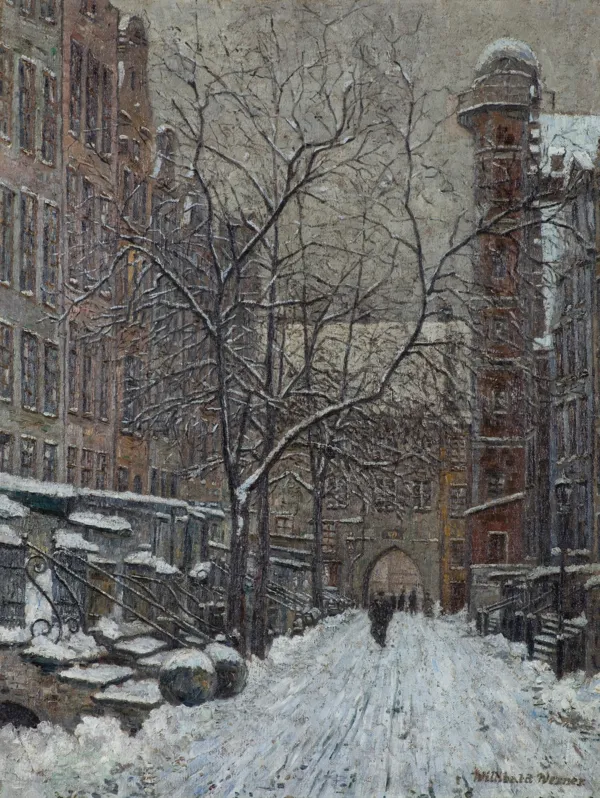 Willibald Werner, GDAŃSK. ULICA MARIACKA ZIMĄ, po 1920