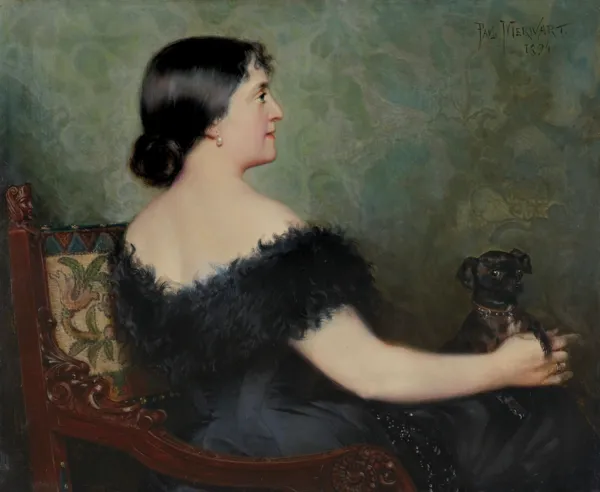 Paweł Merwart, DAMA Z PIESKIEM, 1894