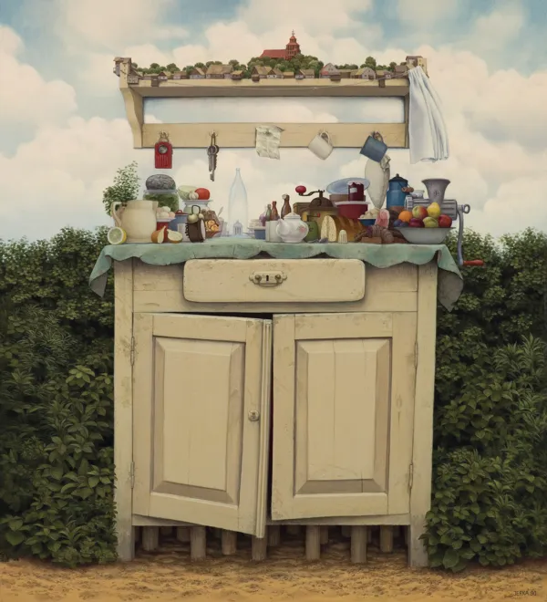 Jacek Yerka, SZAFKARNIA, 1990