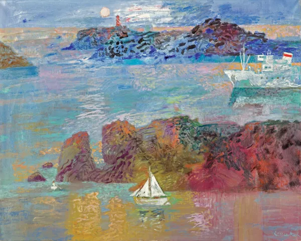 Jan Szancenbach, PEJZAŻ MORSKI, ok. 1990