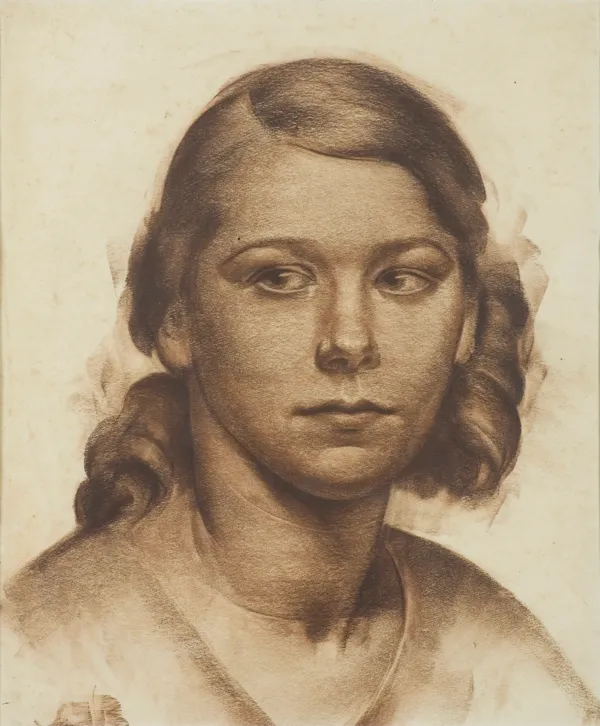 Malarz nieokreślony, PORTRET DZIEWCZYNY, lata 30. XX w.