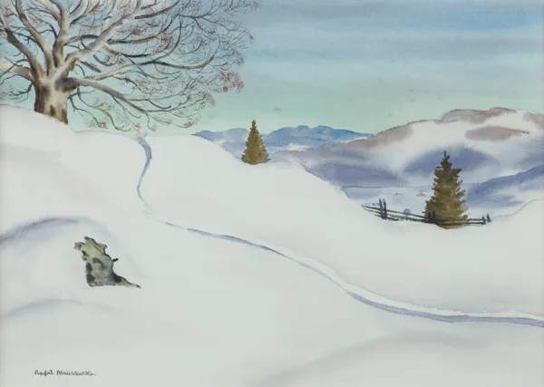 Rafał Malczewski, ZIMA W LAURENTYDACH, 1945