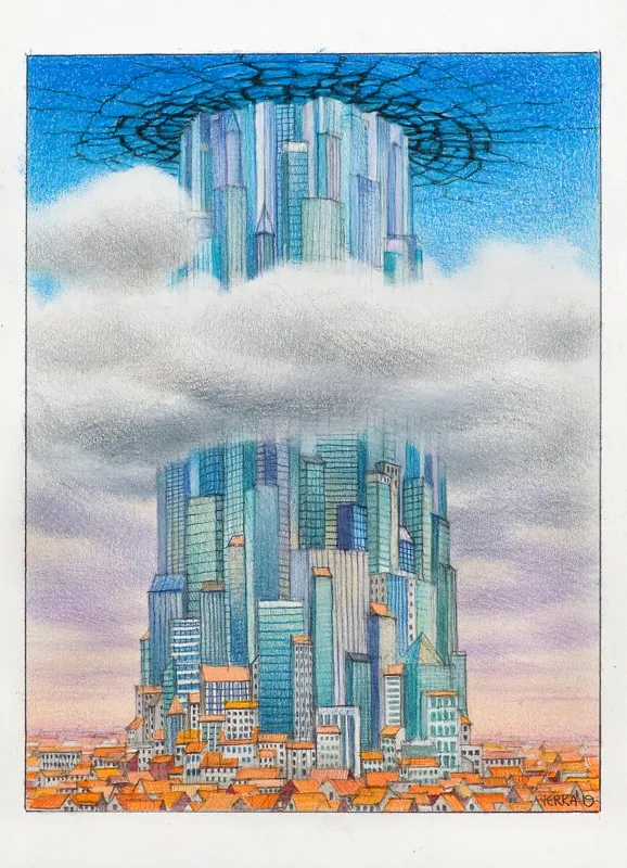 Jacek Yerka, KORPORACJA BABEL, 2019