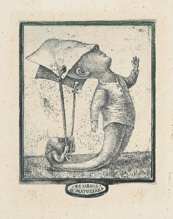 Stasys Eidrigevičius, Ekslibris Grzegorza Matuszaka, 1976