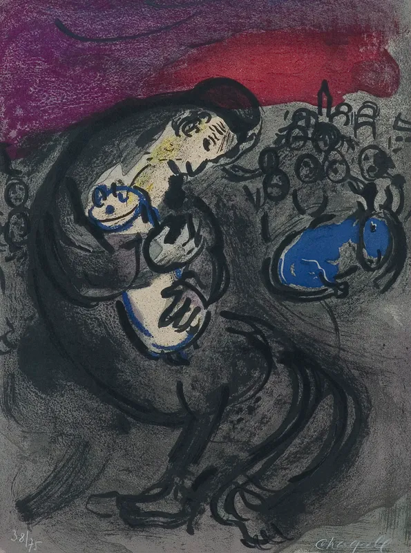 Marc Chagall, Lament Jeremiasza, 1956