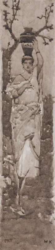 Wilhelm Kotarbiński, KOBIETA Z WAZONEM NA GŁOWIE, przed 1900