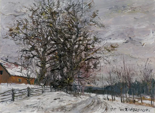 Włodzimierz Zakrzewski, PEJZAŻ ZIMOWY, 1977