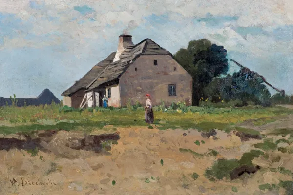 Walery Brochocki, PEJZAŻ Z CHATĄ