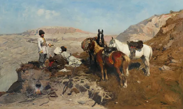 Alfred Wierusz-Kowalski, KAUKASKI ZWIAD, 1880