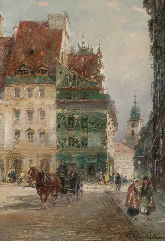 Władysław Chmieliński (Stachowicz), WIDOK NA ZAMEK KRÓLEWSKI  W WARSZAWIE