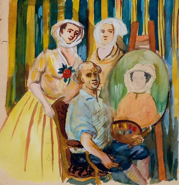 Malarz Nierozpoznany, W pracowni artysty