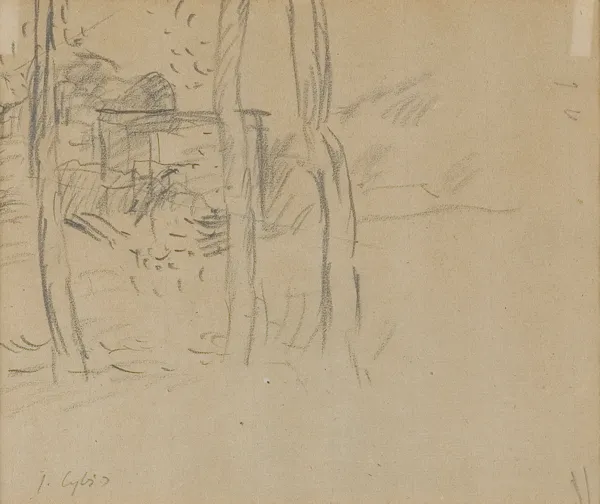 Jan Cybis, PEJZAŻ Z DRZEWAMI