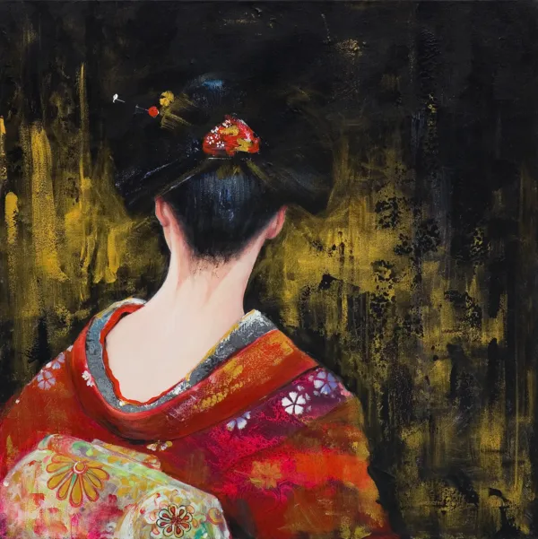 Patrycja Kruszyńska-Mikulska, Z cyklu Kimono i wachlarz, Geisha II, 2020