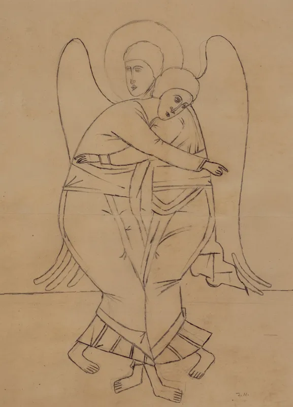 Jerzy Nowosielski, WALKA JAKUBA Z ANIOŁEM, lata 80. XX w.