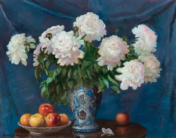 Błażej  Iwanowski, MARTWA NATURA Z PEONIAMI, 1937