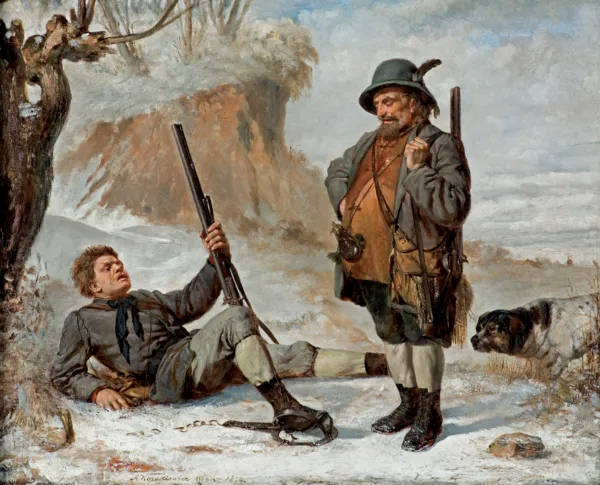 Antoni Kozakiewicz, WYPADEK NA POLOWANIU, 1870