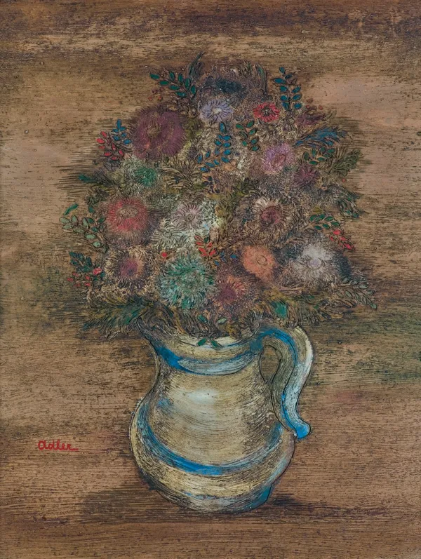 Jankiel  Adler, WAZON Z KWIATAMI, ok. 1930