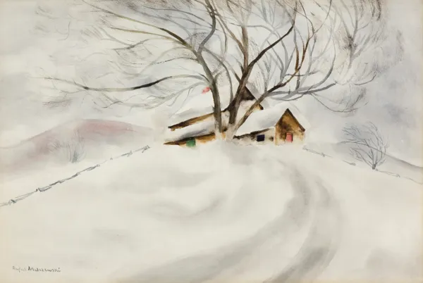 Rafał Malczewski, DOM NA WZGÓRZU ZIMĄ, przed 1939