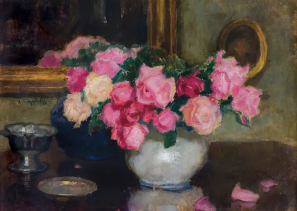 Alfons Karpiński, MARTWA NATURA Z RÓŻAMI