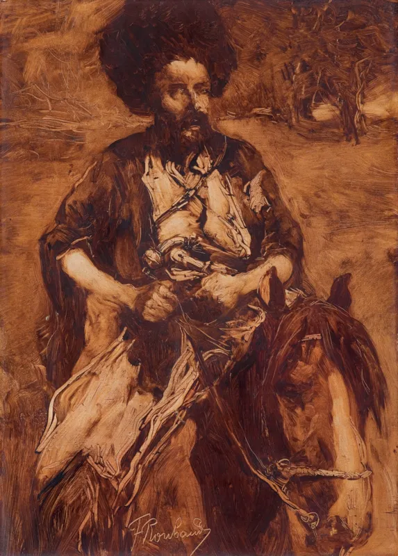 Franz Roubaud, Czerkies na koniu