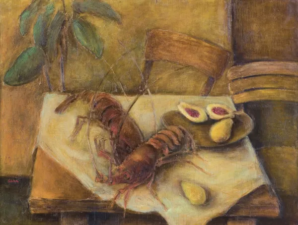 Jankiel  Adler, MARTWA NATURA Z LANGUSTAMI, 1929-1930