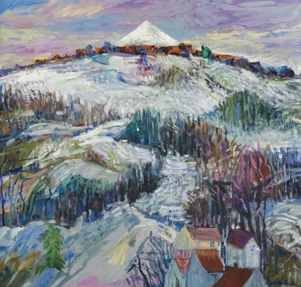 Jan Szancenbach, PEJZAŻ ZIMOWY Z KOPCEM KOŚCIUSZKI, 1996