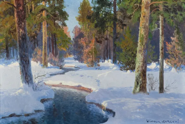 Wiktor Korecki, STRUMIEŃ W ZIMOWYM PEJZAŻU