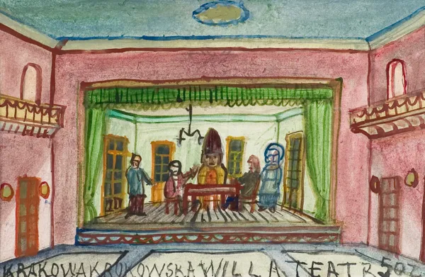 Nikifor Krynicki, W teatrze, 1956