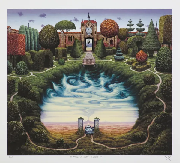Jacek Yerka, TAJEMNICZY OGRÓD, 2000