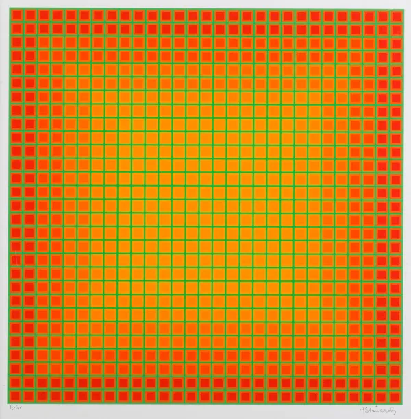 Julian Stańczak, Kompozycja geometryczna, lata 70. XX w.