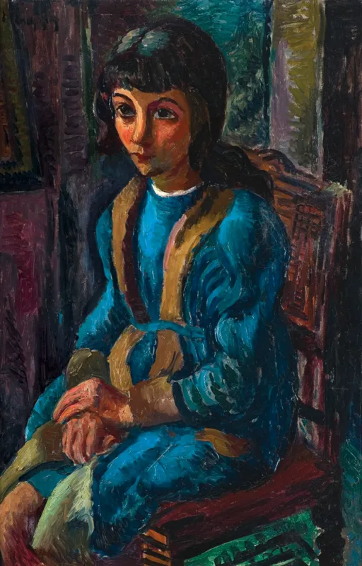 Maurycy Mędrzycki (Mendjizky), DZIEWCZYNKA SIEDZĄCA NA KRZEŚLE