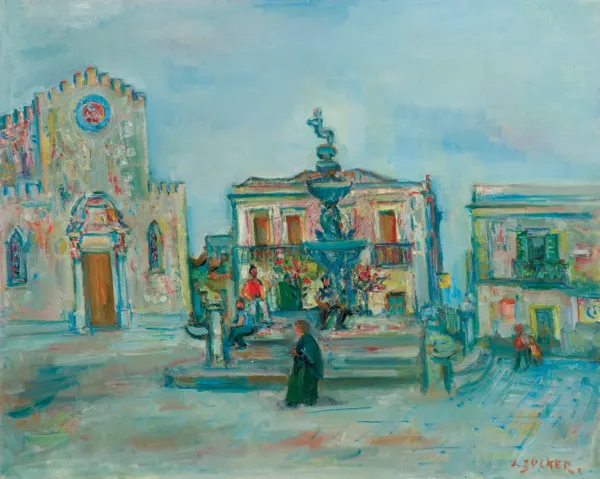 Jakub (Jacques) Zucker, WIDOK PIAZZA DUOMO W TAORMINIE