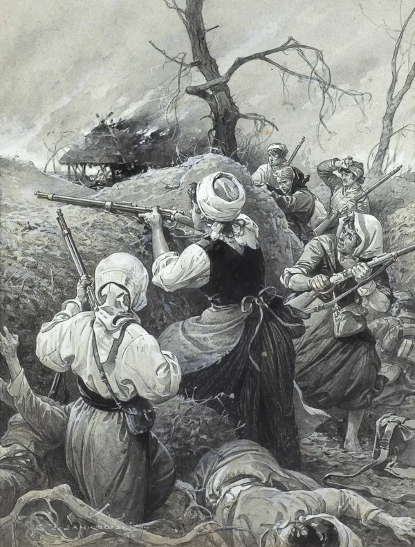 Czesław Borys  Jankowski, SERBSKIE KOBIETY, 1915