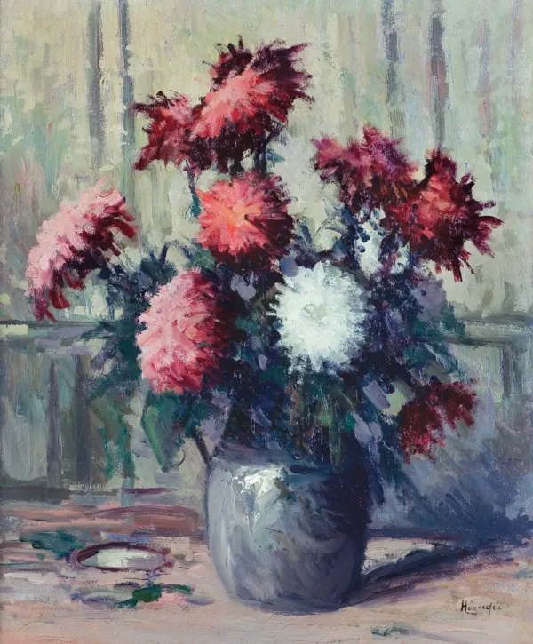 Narcisse Henocque, Bukiet kwiatów w wazonie